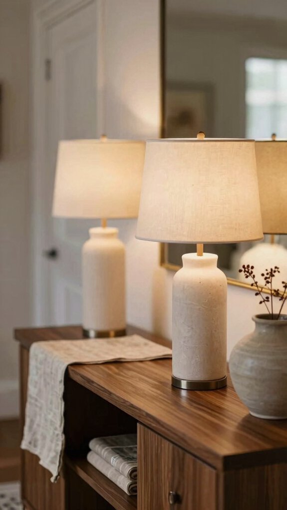 layered warm light accents