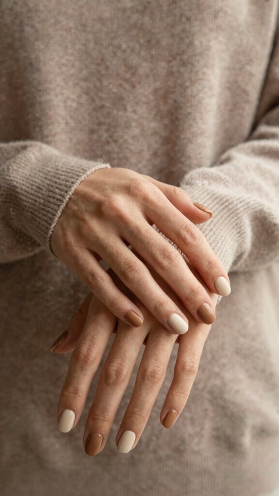 Neutral Nail Colors That Feel Perfect for Early Fall 7 light cocoa coffee nude nails