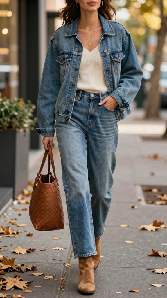 Jeans Outfits That Transition Beautifully From Summer Into Fall 3 lightweight chambray jacket layering