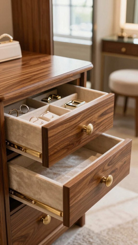 lockable led jewelry storage