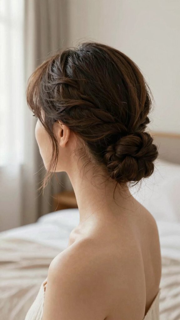 13 Quick Braided Hairstyles Perfect for Busy Weekdays 1 low braided bun with beads