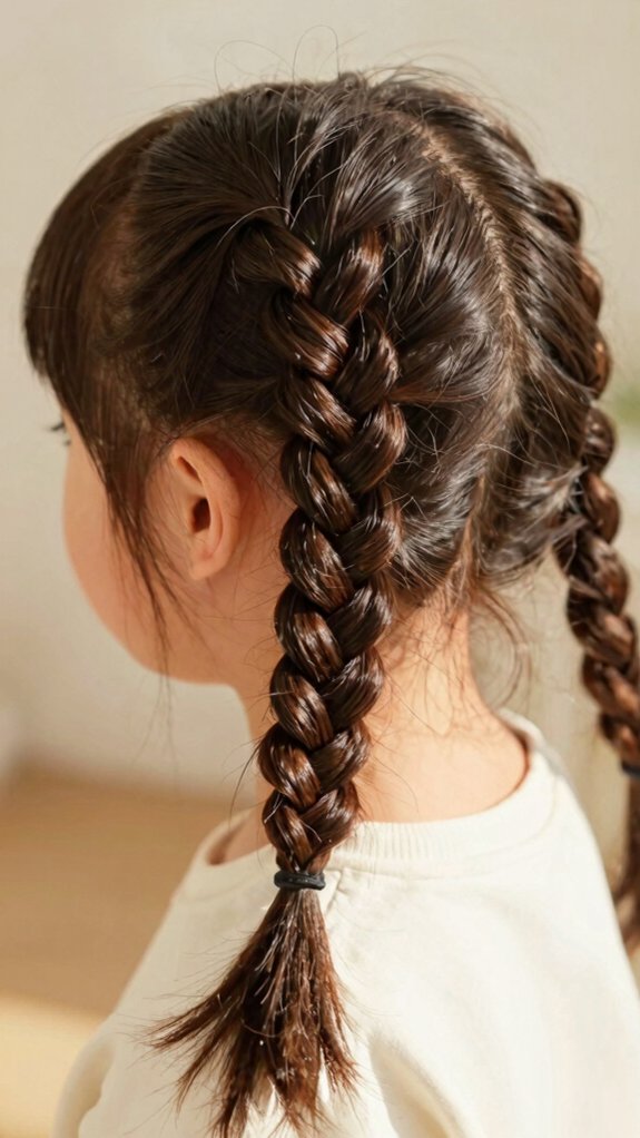 15 Cute Braided Hairstyles You’ll Wear on Repeat 9 low braided pigtails all day
