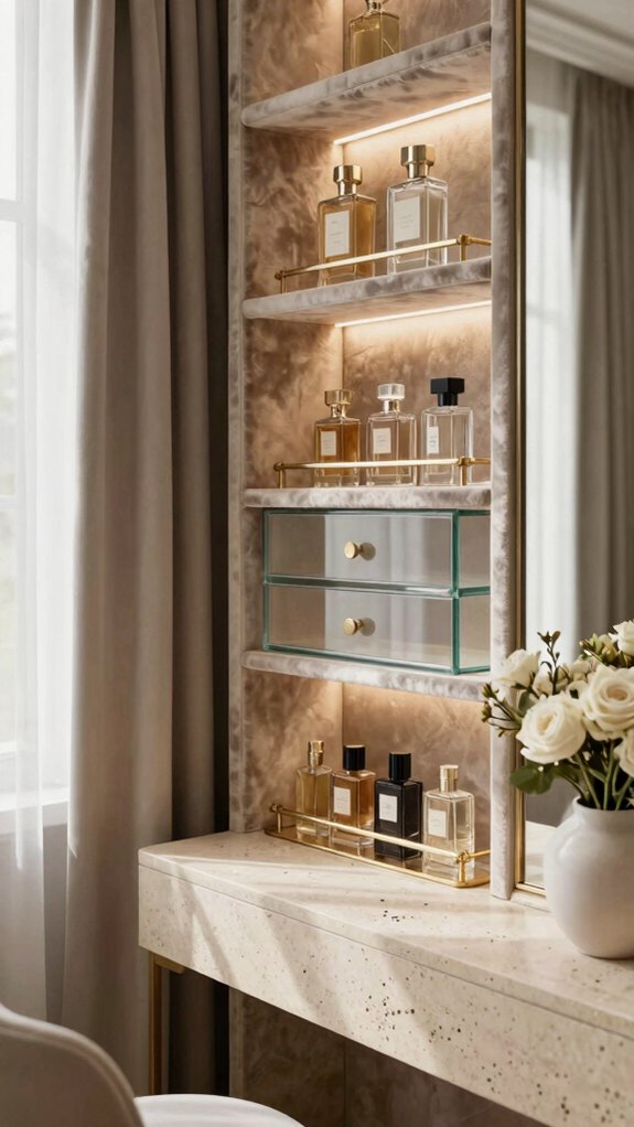 luxury tray fragrance display