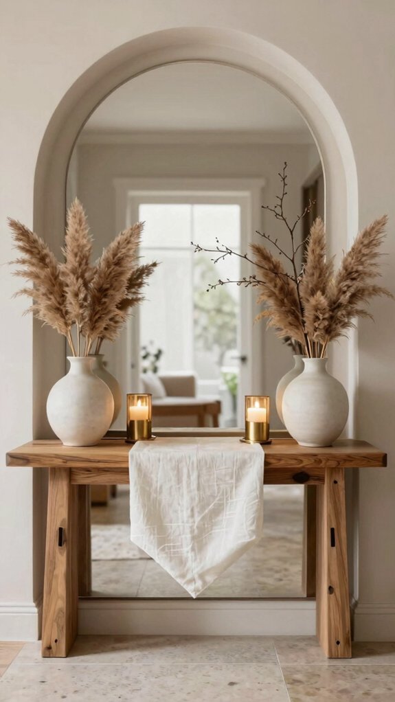 matching lamps centered mirror