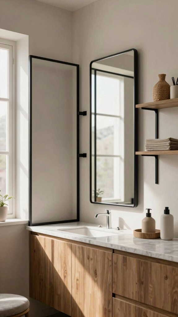 15 Modern Dressing Room Design Ideas for Every Home Size 8 matte black frame accents