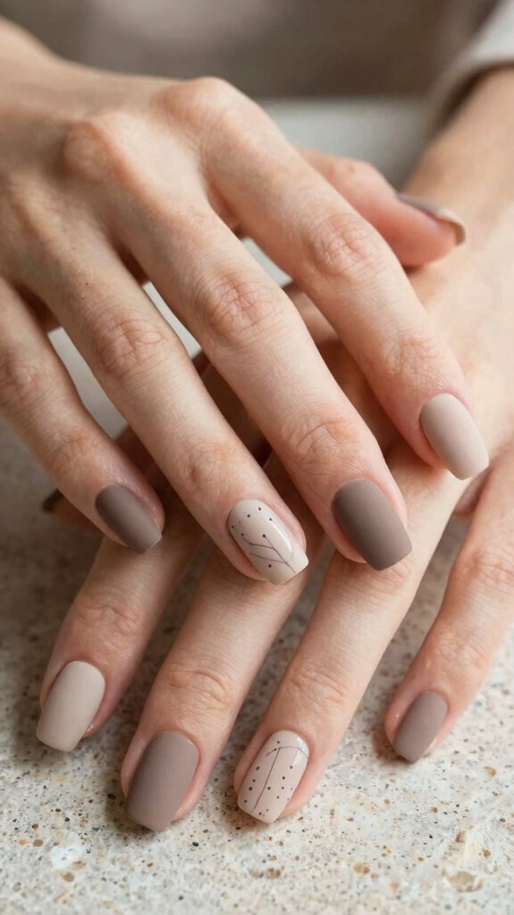 Neutral Nail Designs That Go With Every Outfit 7 matte neutral short nails