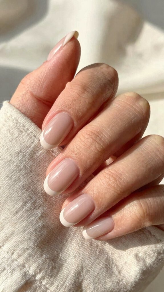 17 Short Nail Designs That Prove Less Really Is More 17 micro french tips everyday chic