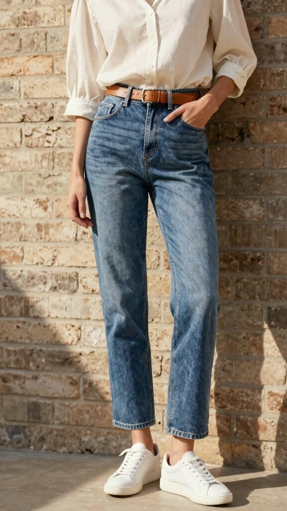 15 Jeans Outfits That Always Look Put Together 5 mid high rise ankle length tuck