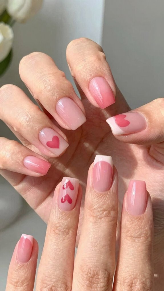 Pink Nail Designs That Never Go Out of Style 8 milky nude pink short nails