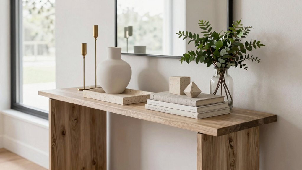 modern entryway table decor