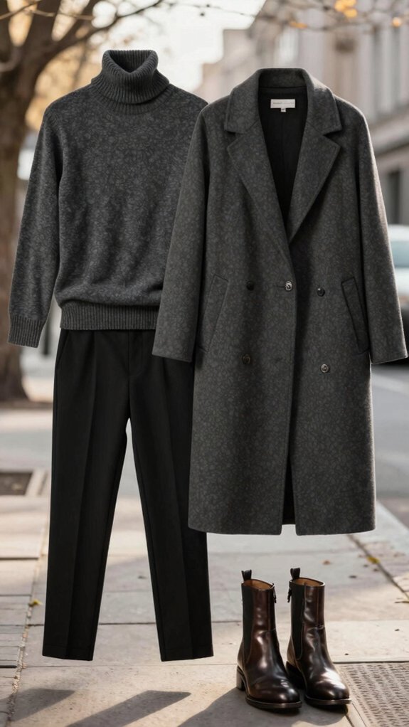 17 Fall Fashion Outfits You’ll Wear All Season 9 monochrome textured fall layering