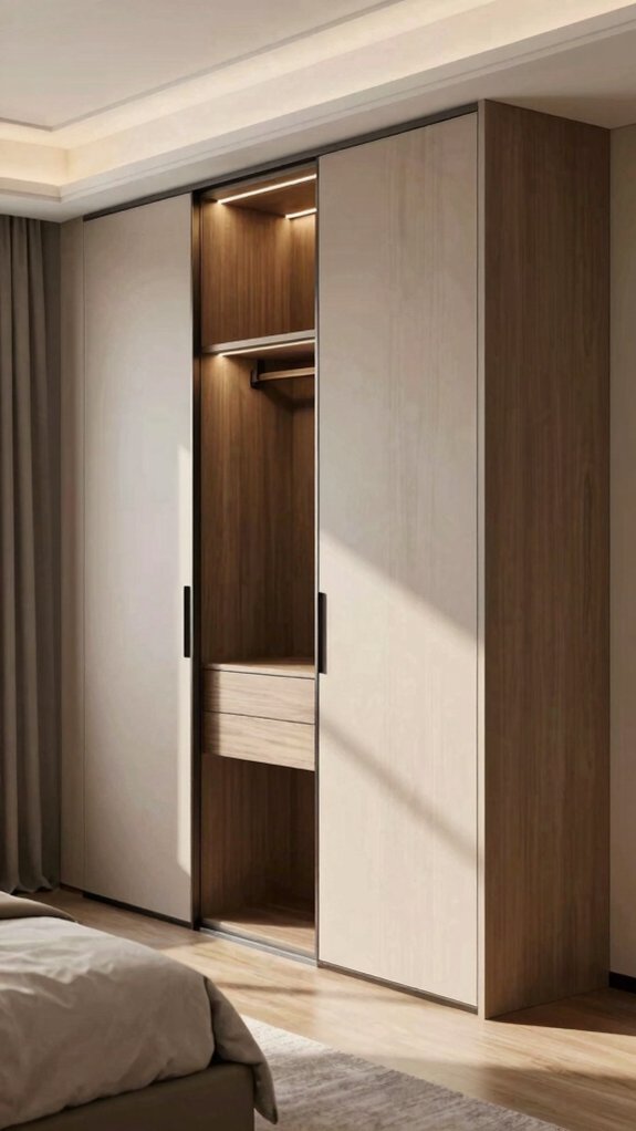 17 Sliding Door Wardrobe Designs for a Modern and Organized Bedroom 12 motion sensor led wardrobe