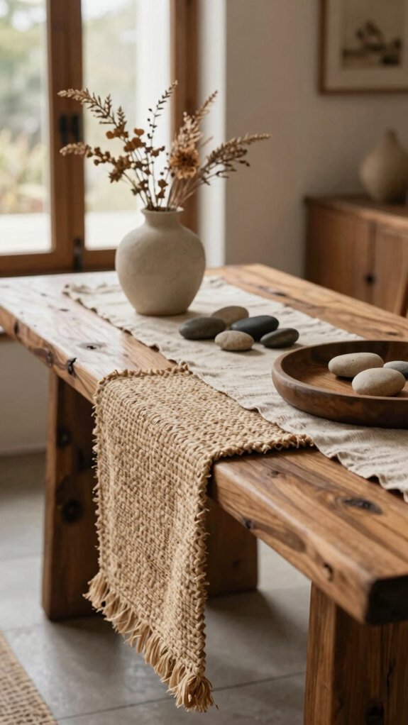 natural texture entryway styling
