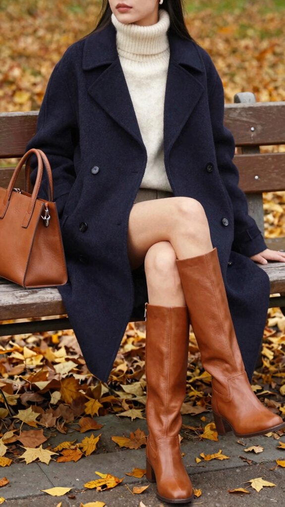 17 Fall Outfit Color Combinations You’ll See Everywhere This Season 5 navy and cognac fall polish