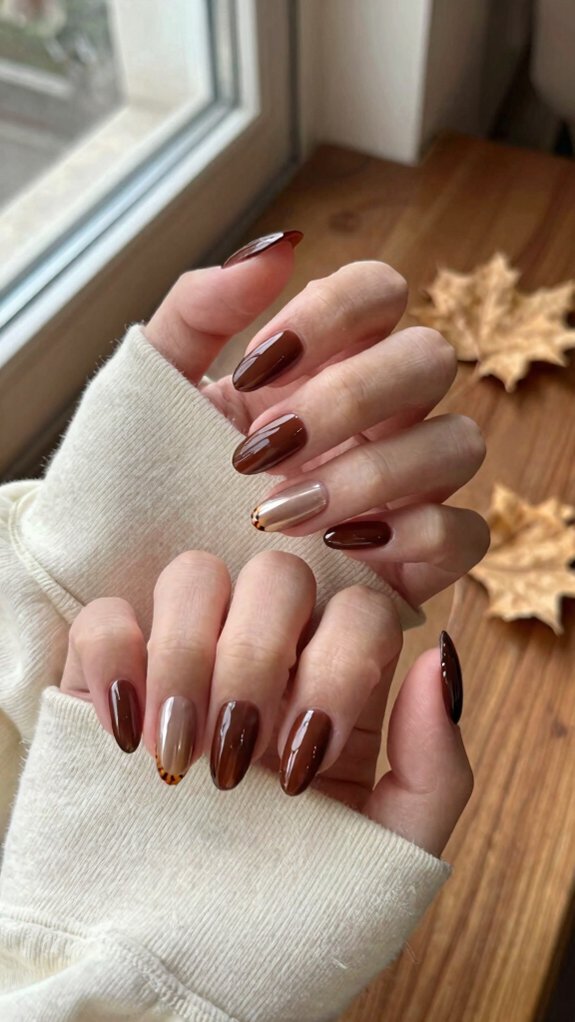 Brown Nail Designs That Are Trending for Fall 2026 1 near black espresso chrome shine