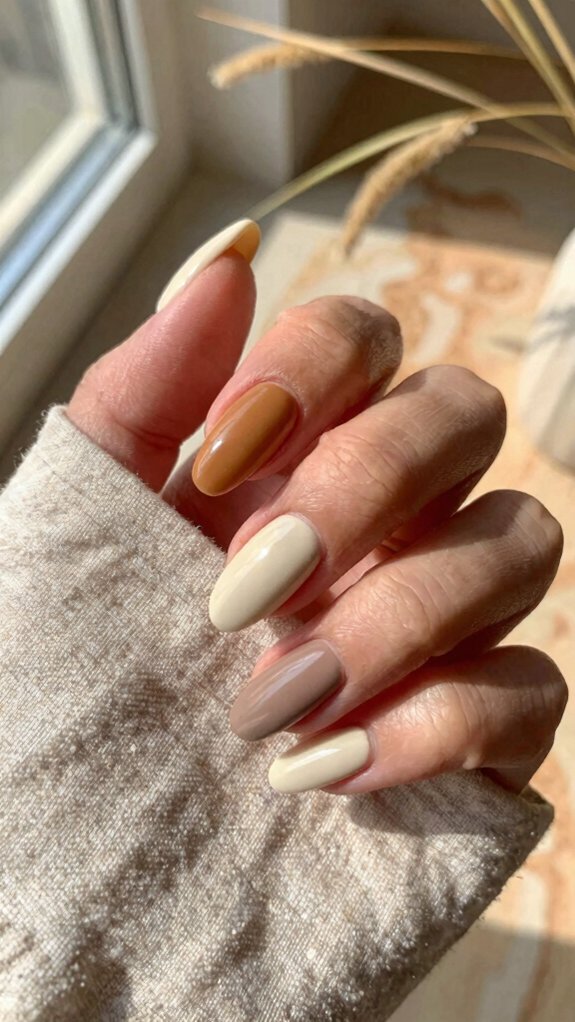 Summer Acrylic Nails That Transition Beautifully Into Fall 8 neutral milky gloss acrylics