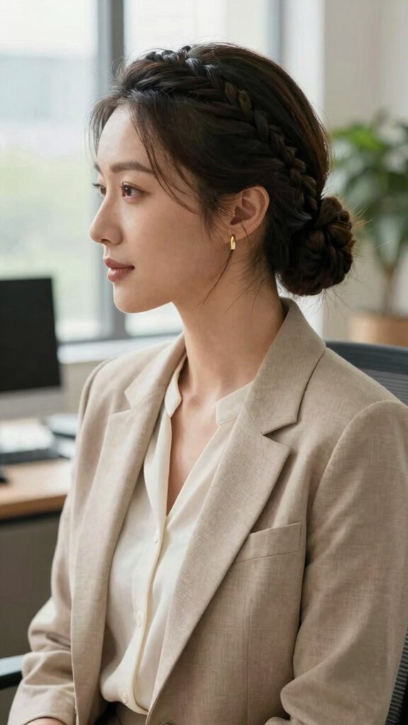 15 Braided Hairstyles That Look Beautiful Without Taking Hours 12 office friendly braided chignon