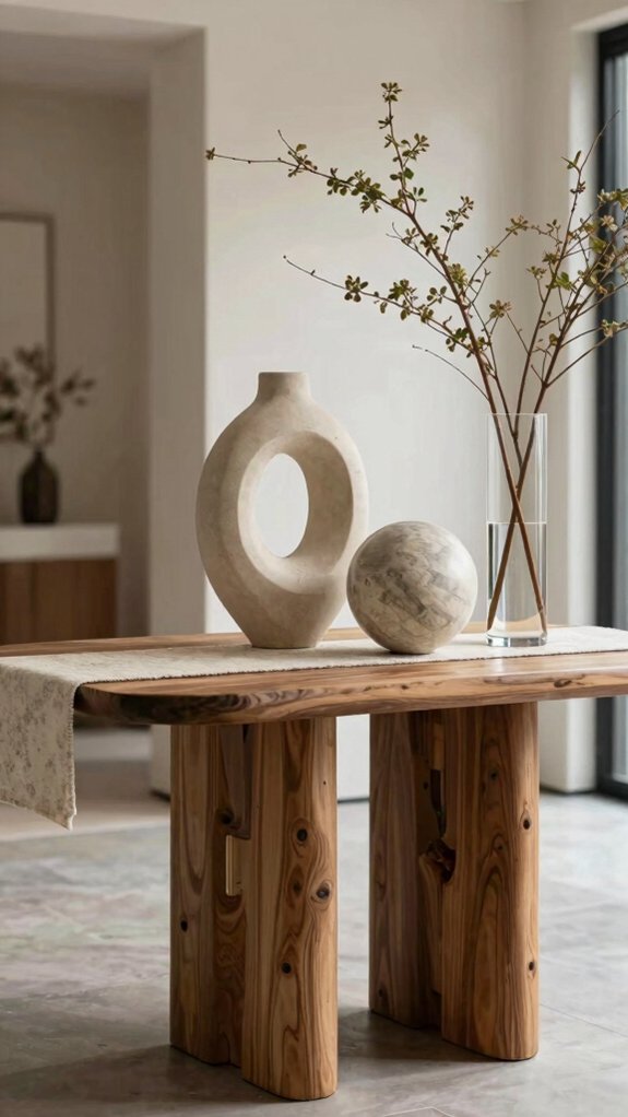 one sculptural entryway accent