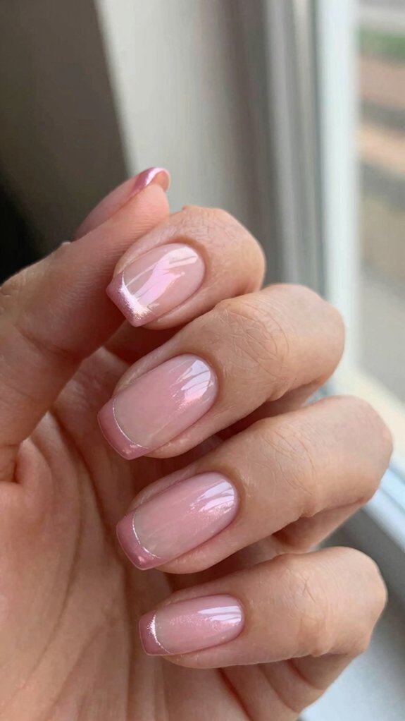 Pink French Tip Nails That Feel Soft, Elegant, and Modern 3 pink chrome french tips