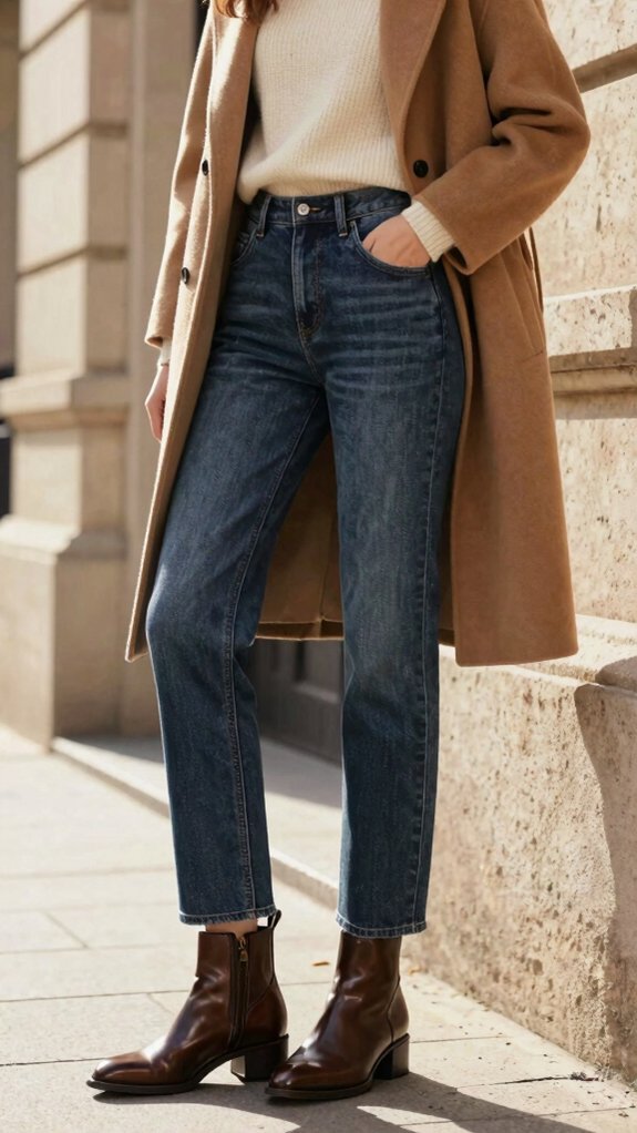 17 Outfit Ideas That Make Straight-Leg Jeans Look Expensive 14 polished ankle boot denim