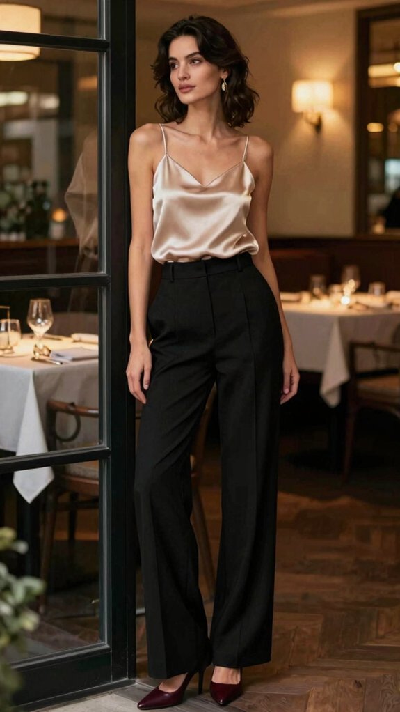 polished matte black dinner look