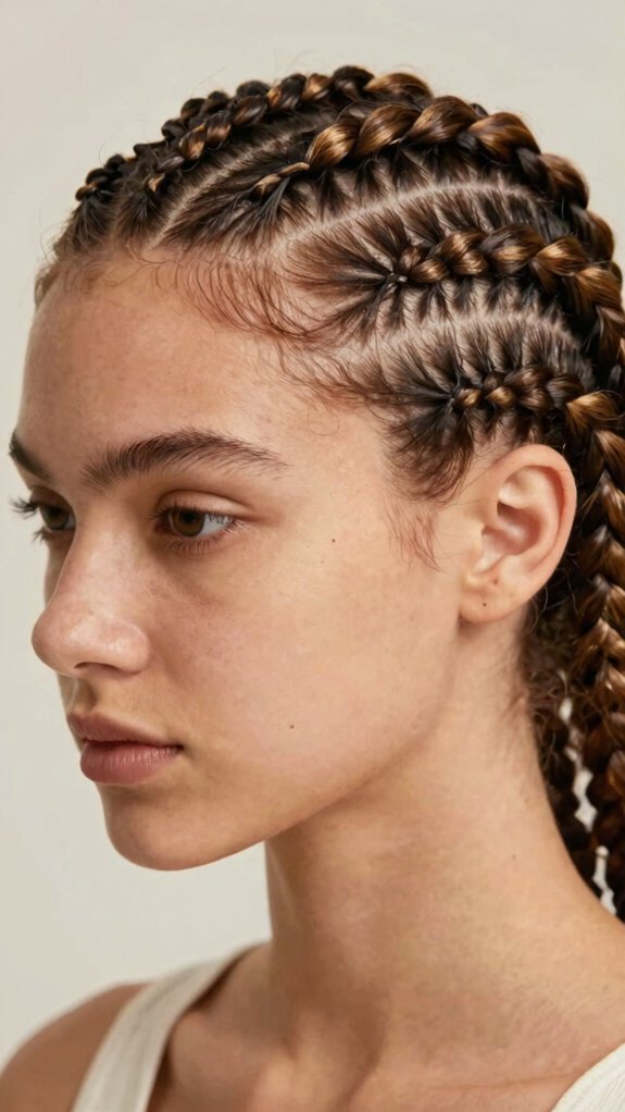 Protective Hairstyles for Natural Hair That Balance Beauty and Healthy Growth 3 protective cornrows with edge care