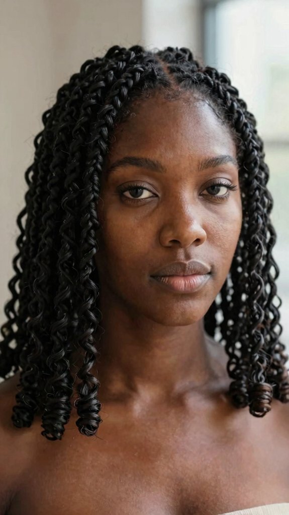 Protective Hairstyles for Natural Hair by Hair Length 3 protective shoulder length braids