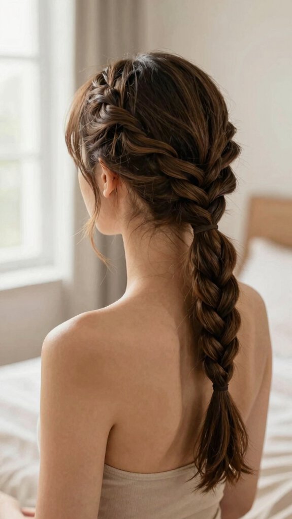 13 Quick Braided Hairstyles Perfect for Busy Weekdays 4 quick braided ponytail hack