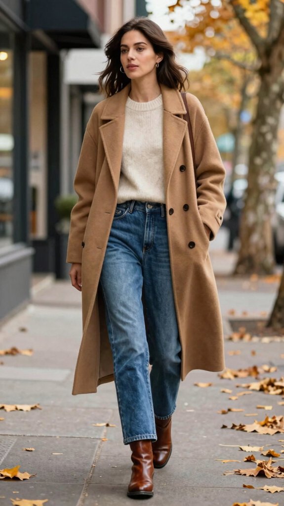 Jeans Outfit Ideas With Boots You’ll Wear All Fall Long 7 quietly expensive long coat