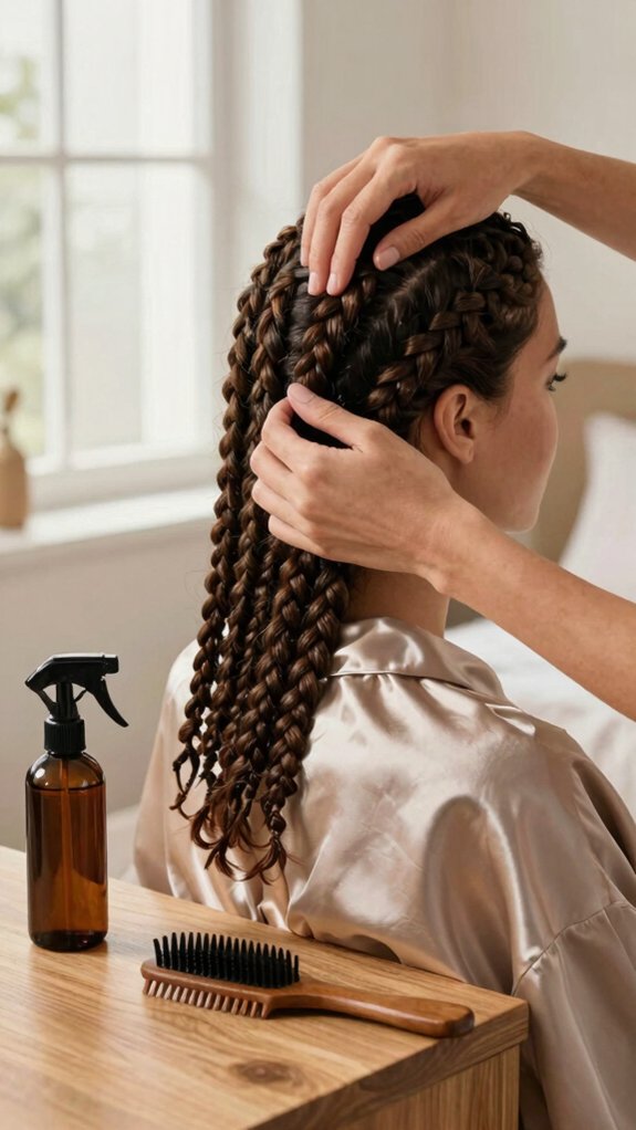satin bonnet weekly braid care