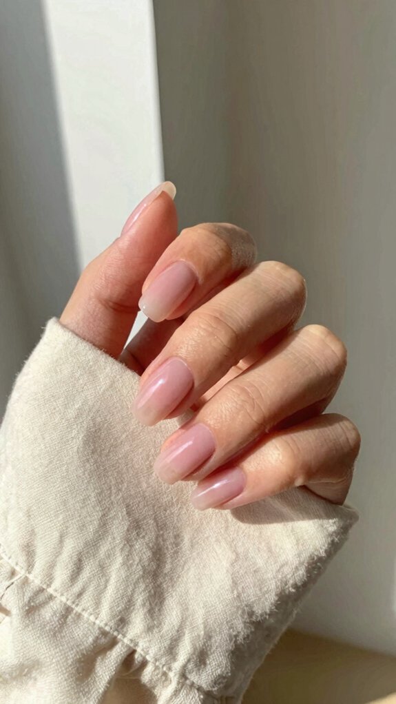 sheer pink milky nude glow