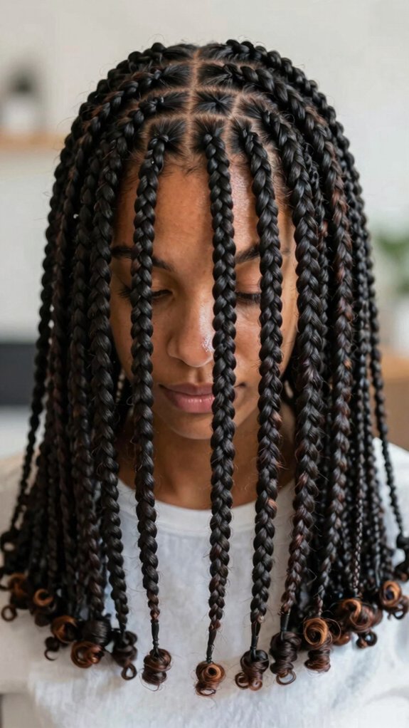 15 Box Braids Hairstyles You’ll Want to Save for Your Next Appointment 7 shoulder length bob braids