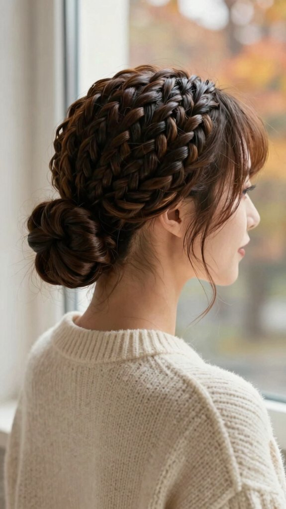 Quick Natural Hairstyles That Protect Your Hair During Cooler Weather 2 sleek cornrow inspired flat twists