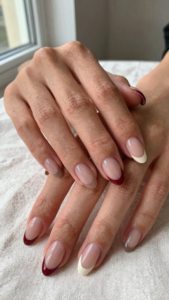 French Nail Designs That Look Elegant All Year Long 8 sleek crescent cuticle french tips