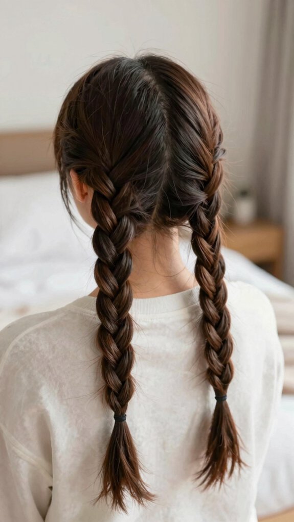 13 Quick Braided Hairstyles Perfect for Busy Weekdays 2 sleek double dutch braid