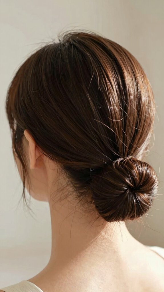 13 Quick Natural Hairstyles for Busy Mornings 3 sleek low bun with pins