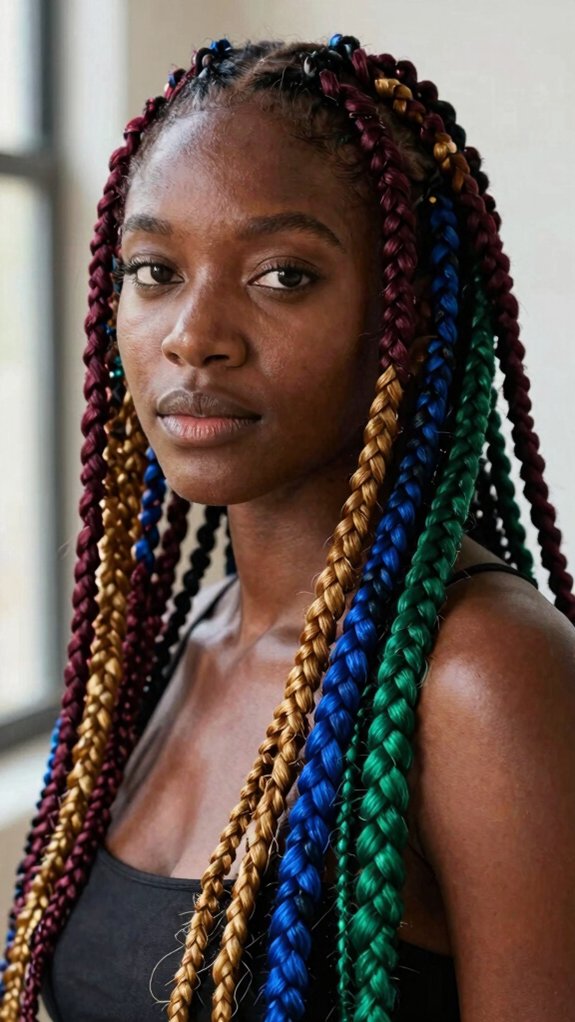 Box Braids Colors That Completely Transform Your Look 1 sleek natural black micro braids