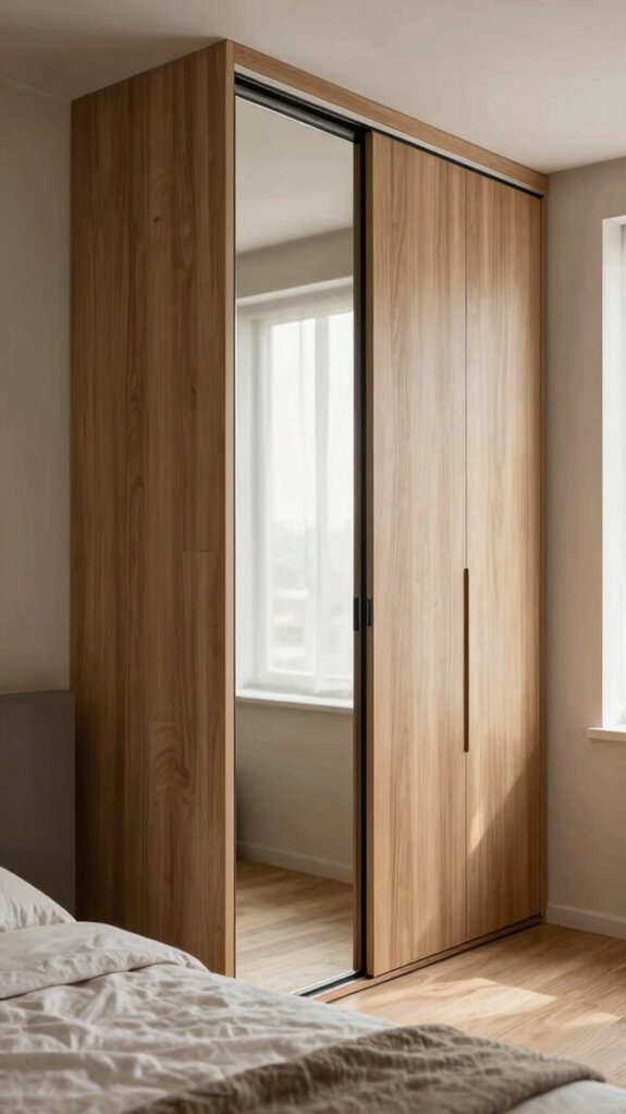 17 Sliding Door Wardrobe Designs for a Modern and Organized Bedroom 23 sliding wardrobe full length mirror