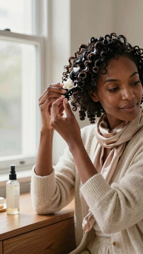 Quick Natural Hairstyles That Protect Your Hair During Cooler Weather 5 small section misting moisture reset