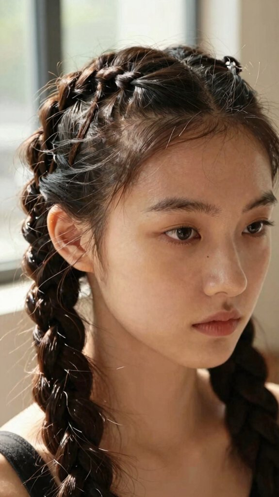 15 Cute Braided Hairstyles You’ll Wear on Repeat 3 snug half up braids longevity