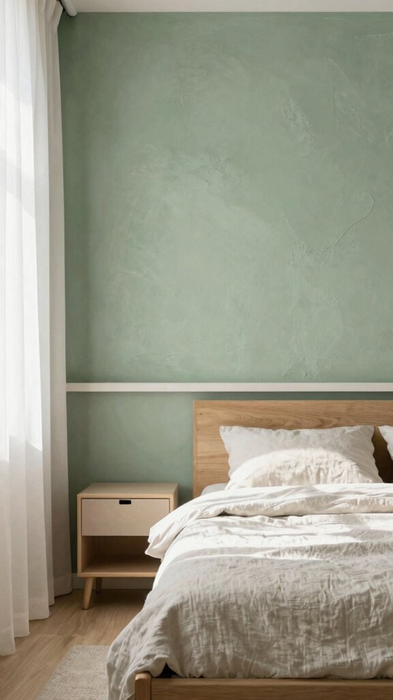 17 Accent Wall Bedroom Ideas to Instantly Elevate Your Space 3 soft breathable matte limewash finish