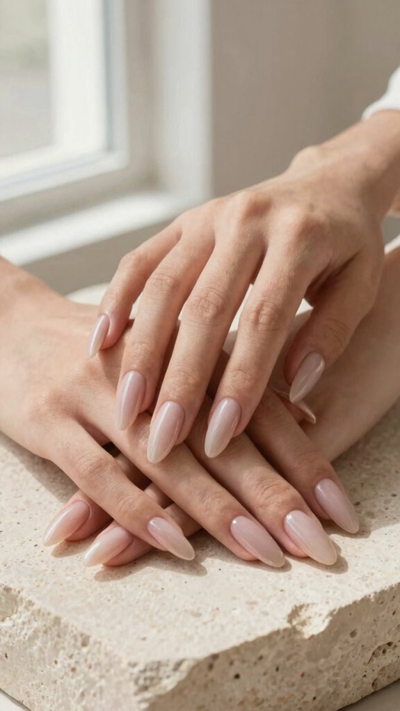 Almond vs Coffin Acrylic Nails Which Shape Is Best for You? 9 soft chic almond vs coffin