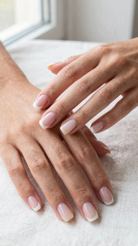 French Tip Nails vs American Manicure What’s the Difference? 1 soft nude base micro tip