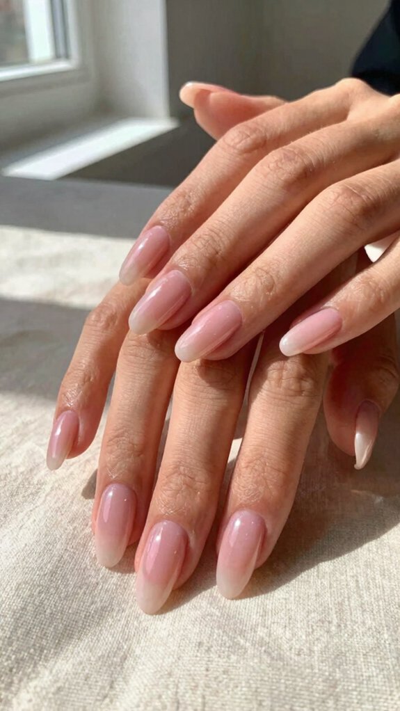 Almond Acrylic Nails That Make Every Hand Look Elegant 4 soft pink almond acrylic nails