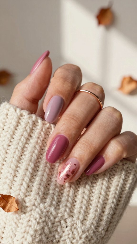 Pink Nail Designs for Fall That Go Beyond Classic Pastels 4 soft pinks polished rose gold glow