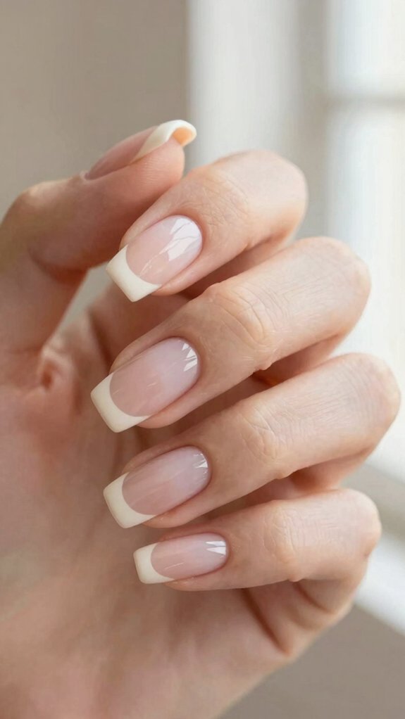 French Tip Nail Shapes That Completely Change the Final Look 7 soft rounded french nails