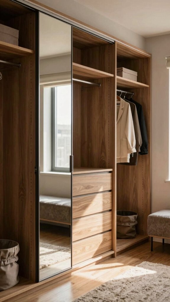 19 Small Dressing Room Design Ideas That Maximize Storage 17 space saving sliding closet doors