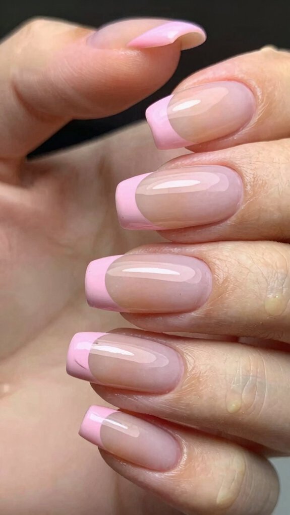 Pink French Tip Nails That Feel Soft, Elegant, and Modern 6 spring floral french tip nails