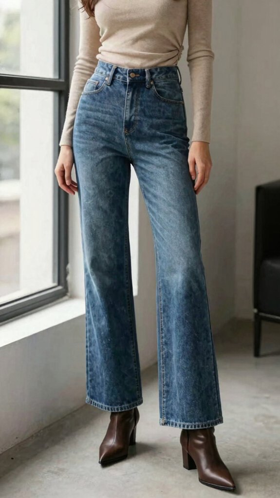 How to Style Wide-Leg Jeans Without Looking Boxy 2 start heel first streamline silhouette