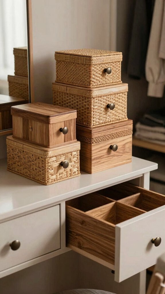 19 Small Dressing Room Design Ideas That Maximize Storage 19 stylish lidded shelf storage